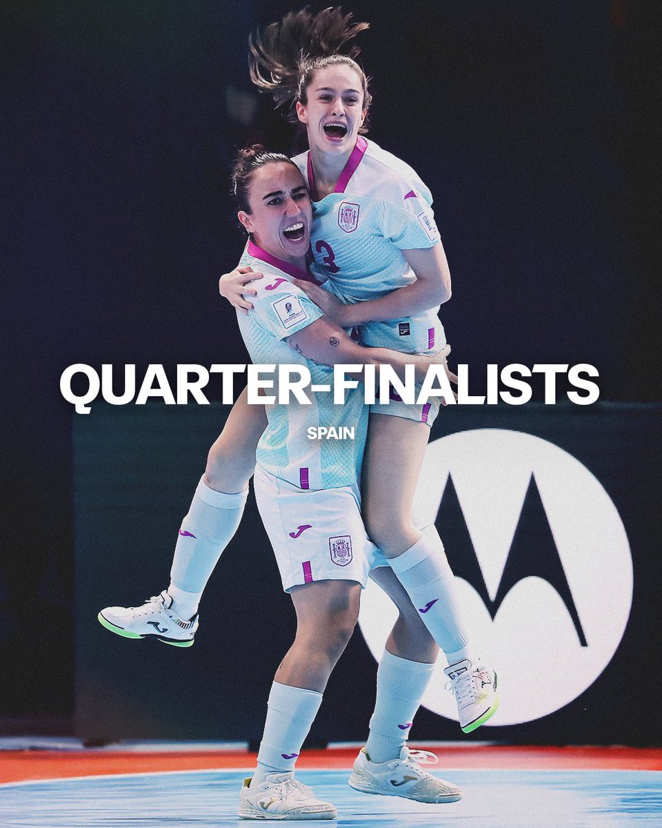 FIFAWWC's tweet photo. Spain book their ticket to the next round! 🎟️

#FutsalWWC https://t.co/EfVst264dg