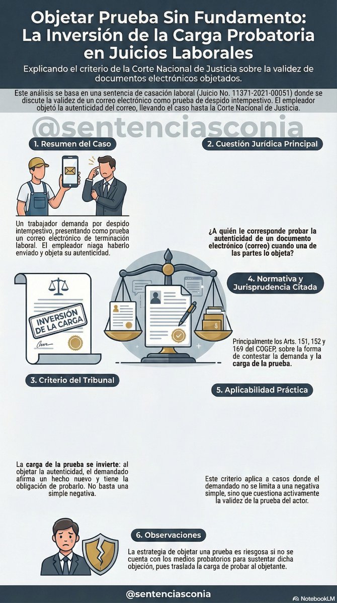 sentenciasconia's tweet image. Infografía de la sentencia de casación de la Sala Especializada de lo Laboral de la @CorteNacional de fecha del 18/12/2023. La causa signada con No. 11371­2021­00051, trata sobre una demanda laboral por despido intempestivo contra la compañía @LaHoraLoja 
#Tendencias #abogados