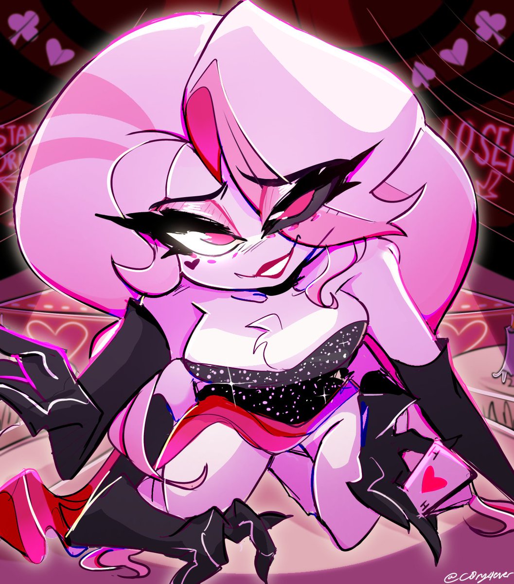 c0ry4ever's tweet image. Luck be a “lady”… right?
#HazbinHotel #angeldust #huskerdust