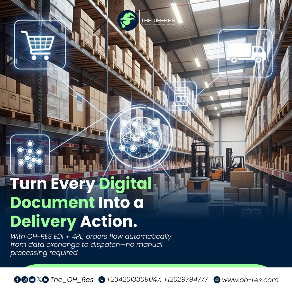 The_OH_Res's tweet image. OH-RES turns digital documents into delivery actions with automated EDI + 4PL integration.
No manual steps, no delays, just pure efficiency.
Get in touch to optimise your workflow.

#OHRES #SupplyChainAutomation #LogisticsTech #DigitalTransformation #EDI #4PL