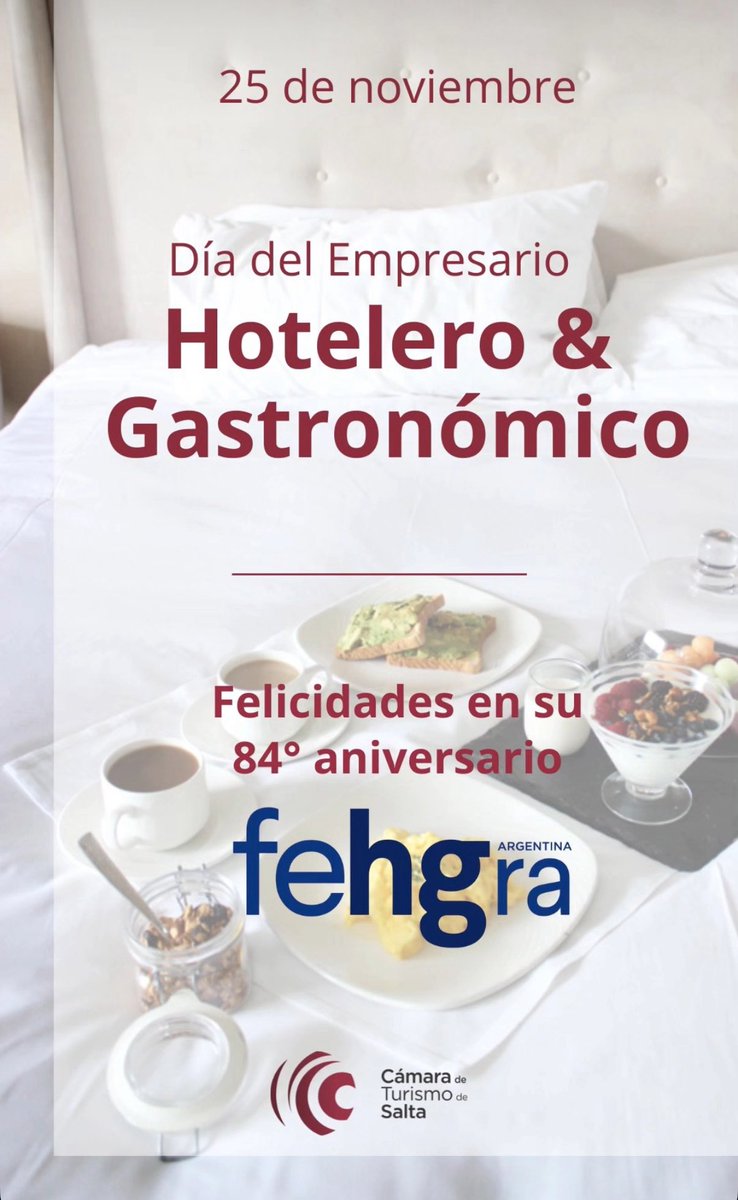 Hoy celebramos el Día del Hotelero y Gastronómico, una fecha que reconoce a quienes sostienen, con pasión y resistencia, una de las industrias más desafiantes y a la vez más humanas, la hospitalidad.

En Salta, este sector es motor económico, generador de empleo y embajador de