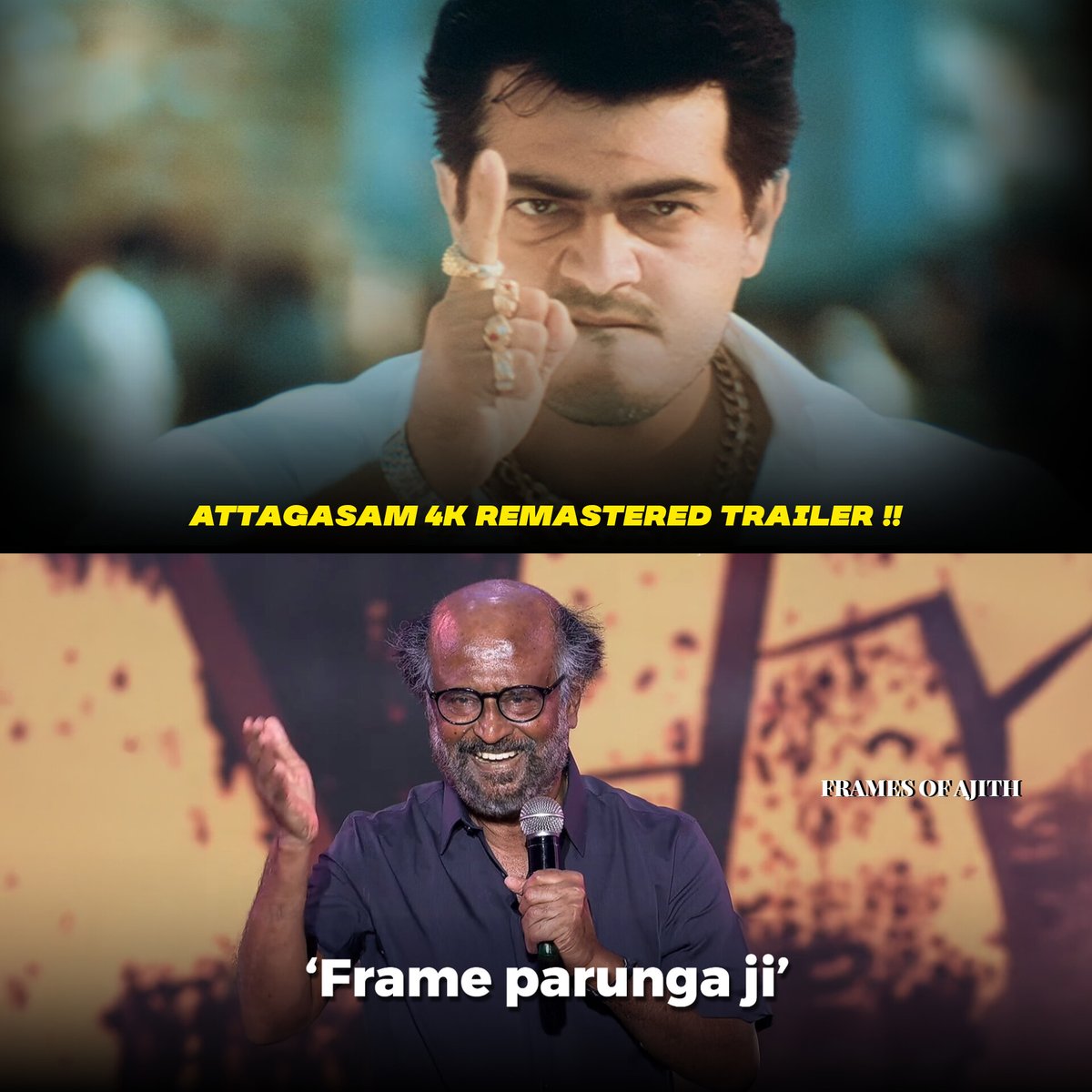 EmperorAjithFC's tweet image. Frame parunga ji 🤩🔥💀

#AttagasamReRelease #attagasam #AjithKumar