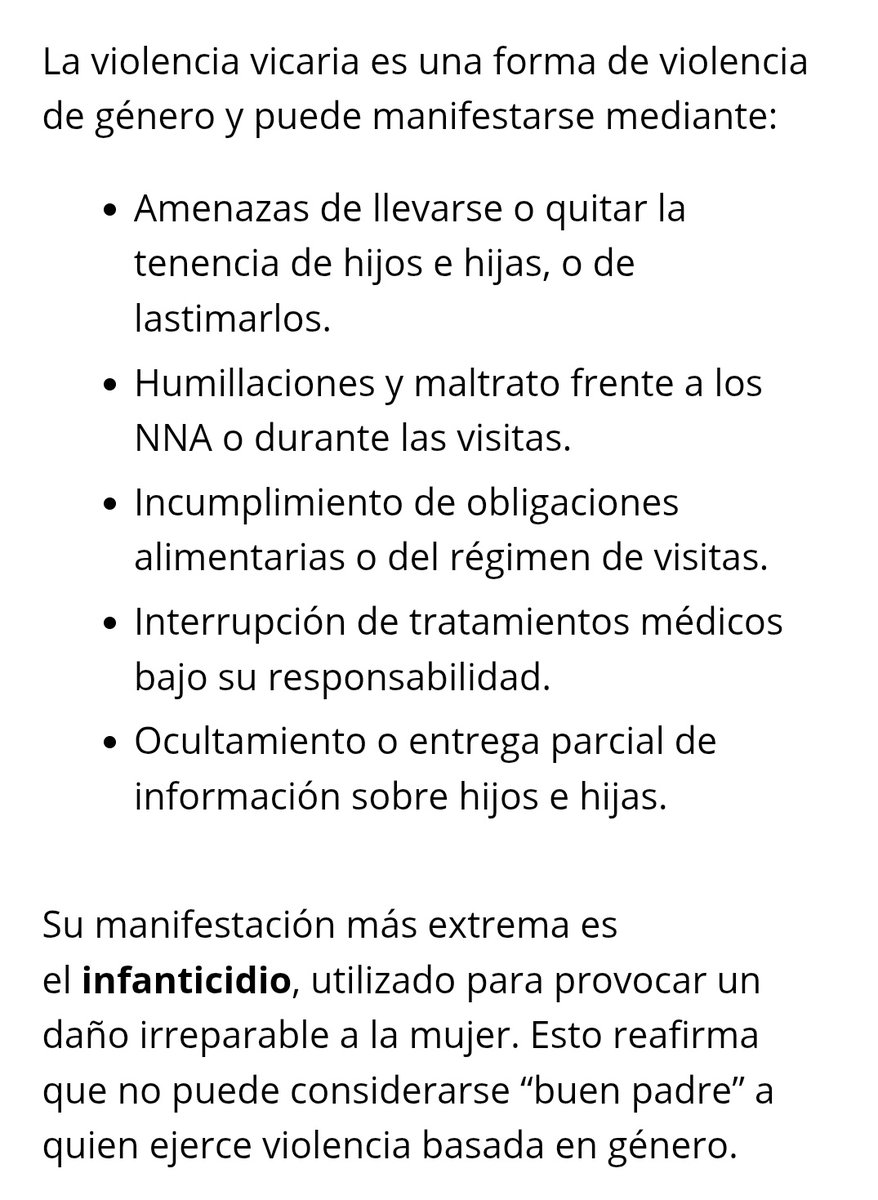 #25N
En el 20% de los casos en que una mujer enfrenta agresiones, el agresor también lo hace directamente a niños/niñas y adolescentes presentes en el hogar.
Es necesario visualizar la violencia vicaria como violencia de género. Algunas de sus manifestaciones en la 2da imagen.