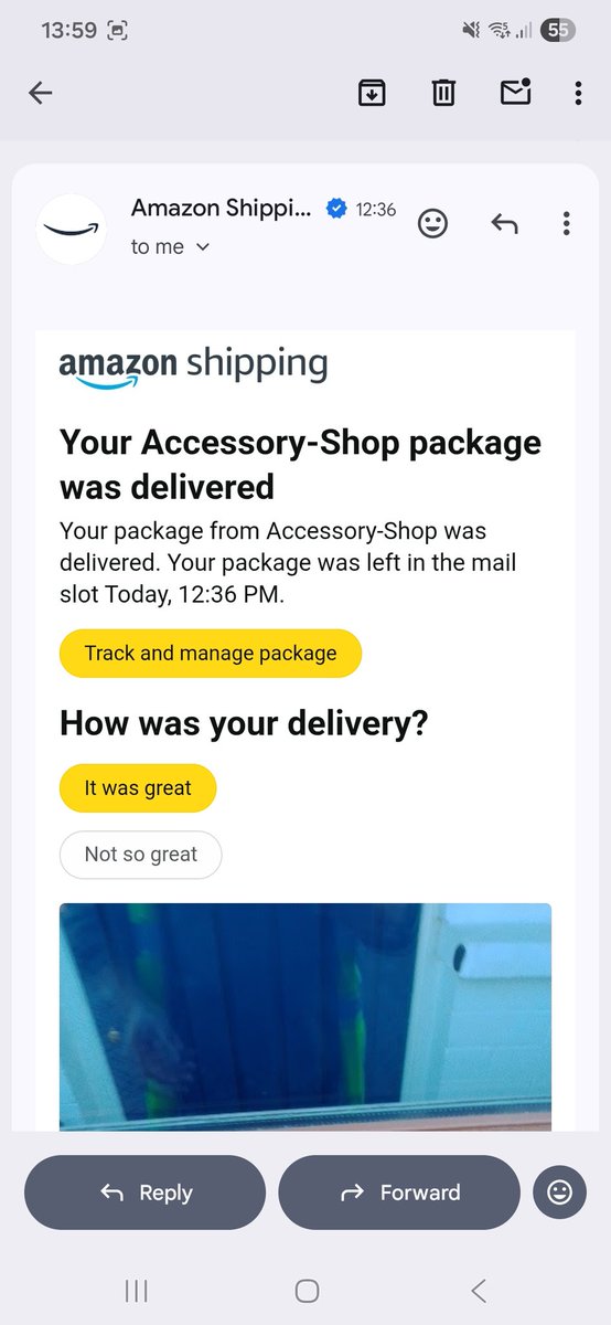 RSD_155's tweet image. Making people aware of this scam! My door (didn&apos;t order anything) with an AI package added. If you get an email...DON&apos;T click the link and change passwords ASAP! #Amazon #Scam