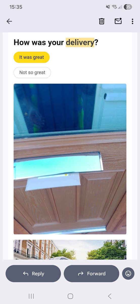 RSD_155's tweet image. Making people aware of this scam! My door (didn&apos;t order anything) with an AI package added. If you get an email...DON&apos;T click the link and change passwords ASAP! #Amazon #Scam