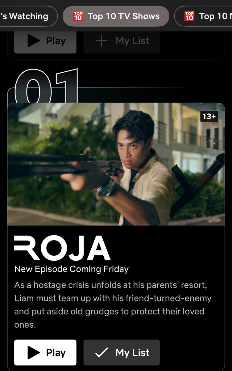 DONNYC0RE's tweet photo. #ROJA and Donny are winning π
Peak concurrent views on Kapamilya Online Live tonight is 505,151 (almost at par with Batang Quiapoβs) and they also maintained top spot ranking on Netflix showsπ
Congrats Donny and ROJA team!
ROJA TRAGEDY BEGINS
#ROJAFirstBlood
#DonnyAsLIAM #DonnyPangilinan