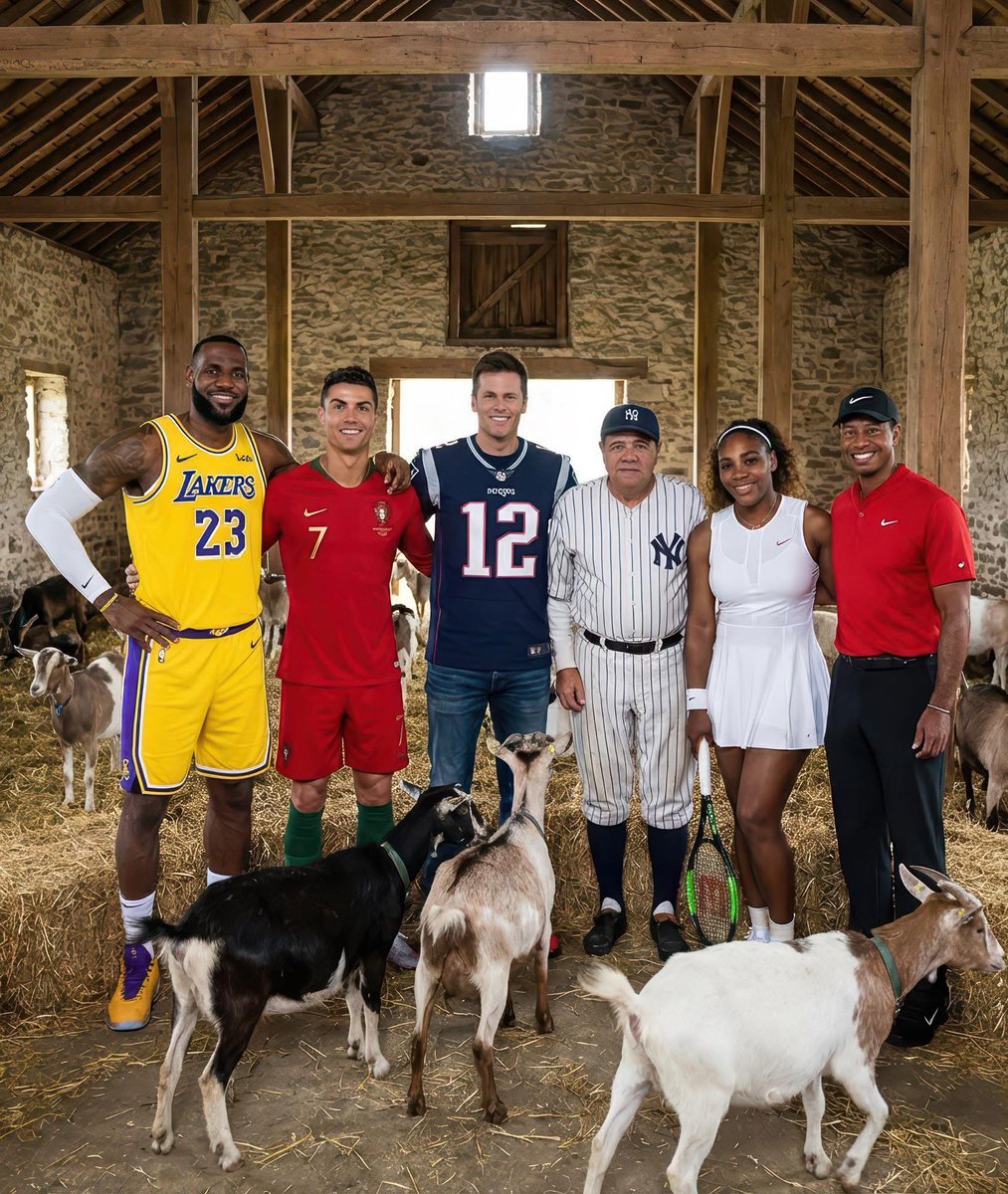 Hoopss's tweet image. When the GOATs visit the actual goats🐐🔥