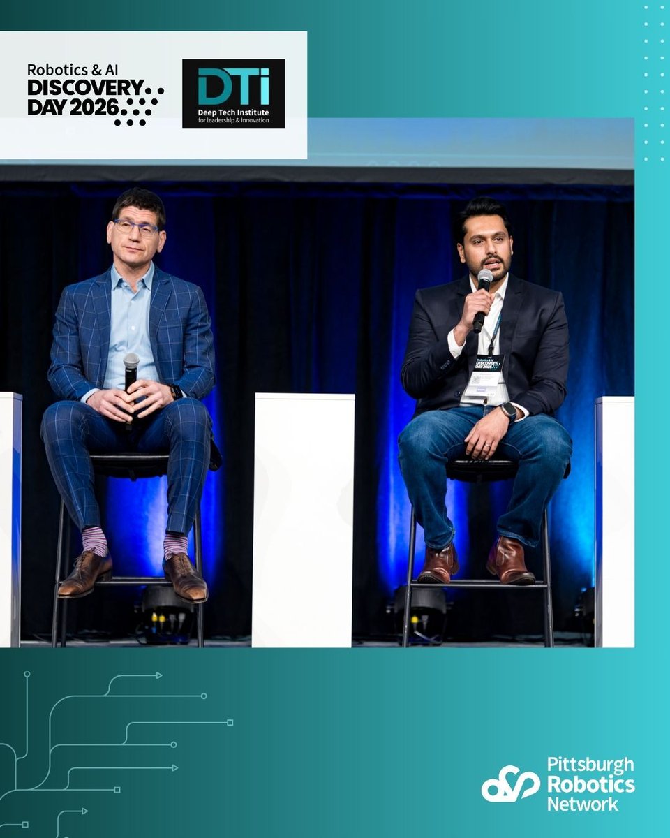 RoboPGH's tweet image. A shift is happening across robotics. As companies scale, success depends on developing the people who power the technology. The panel “Introducing the Deep Tech Institute” explored why continuous learning is now essential in robotics and AI. 🎥buff.ly/R3QwRAL