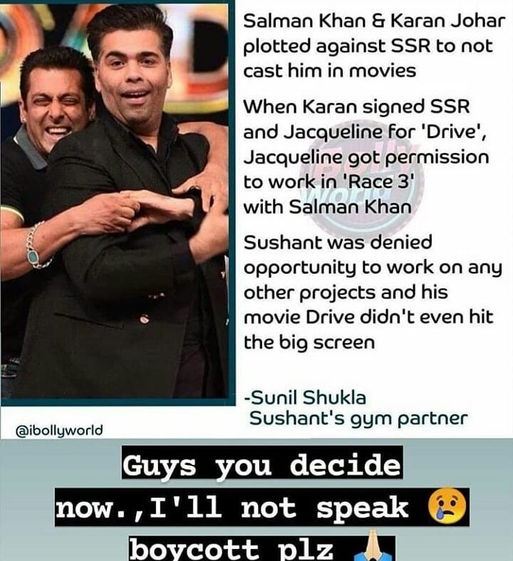 Chatarpatarr's tweet image. SSR was banned, humiliated, sidelined &amp;amp; tortured by bollywood. What was his fault? BW deserve every boycott call today. 

No Sushant No Bollywood 

#JusticeForSushantSinghRajput 
#JusticeForSSR 
#SushantSinghRajput𓃵 
#BoycottBollywood 
#BoycottbollywoodCompletely
