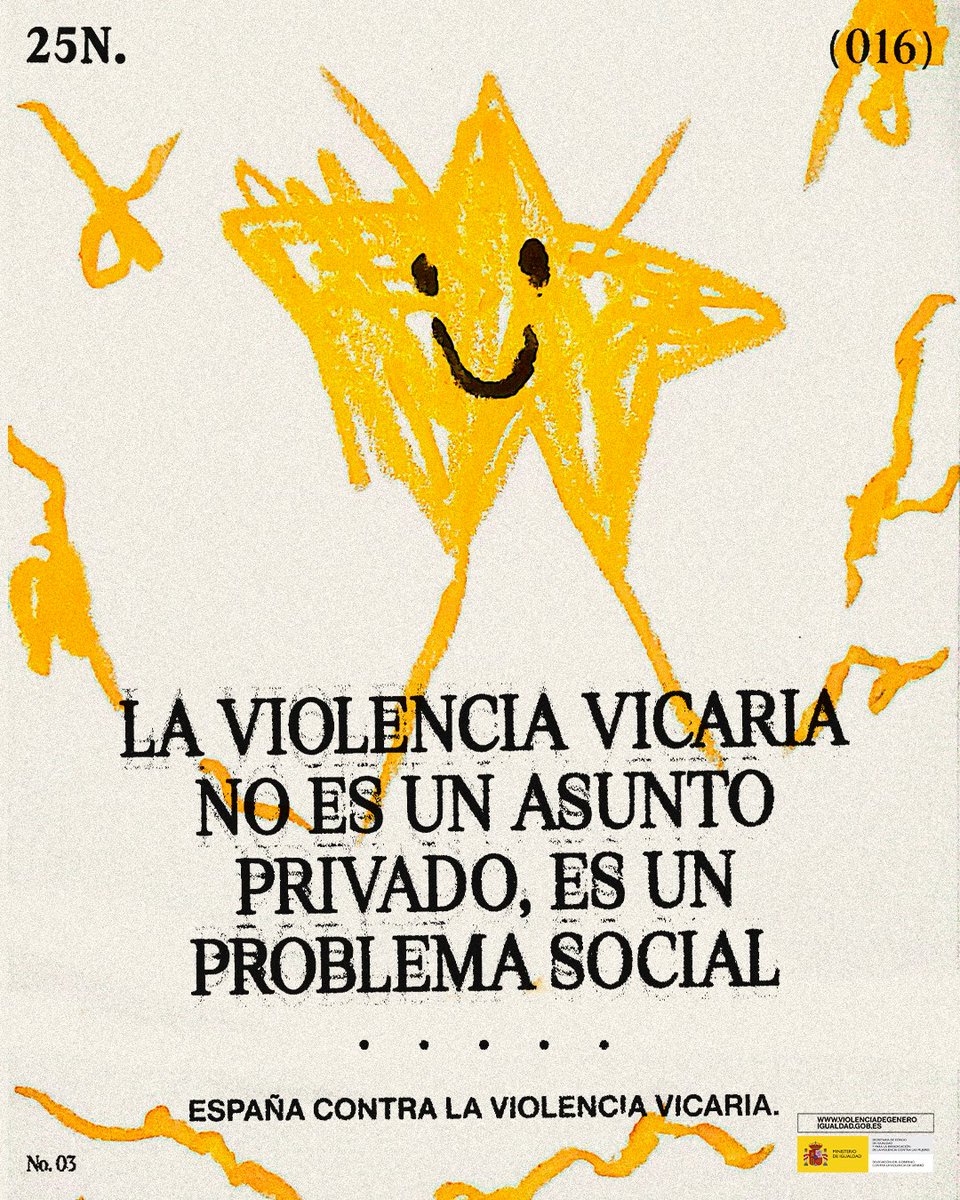 ‼️ La violencia vicaria no es un asunto privado, es un problema social.

🟣 España contra la violencia vicaria.

#25N
#LaBúsquedaDelTesoro