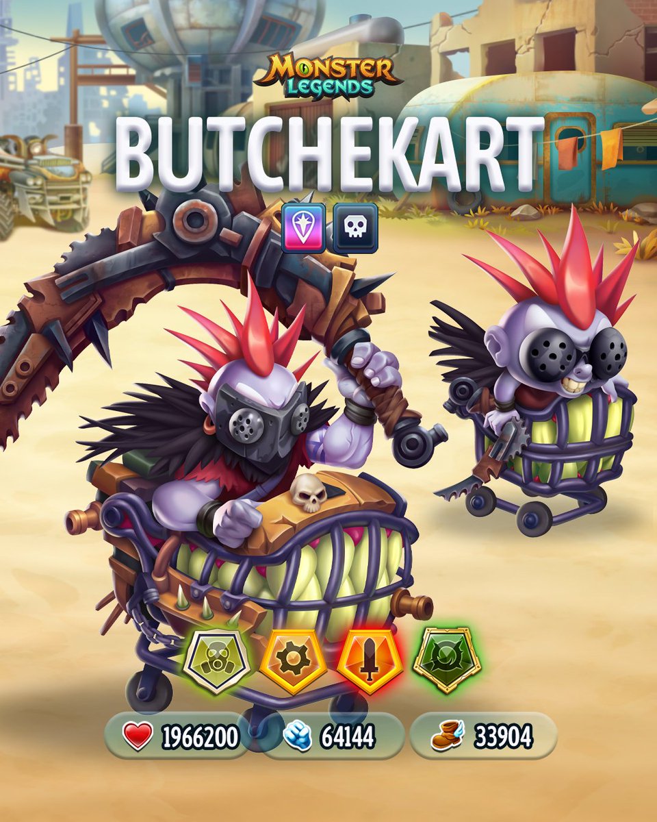 He's been available for a couple of weeks now, but introductions haven't been properly made... So let's officially meet the leader of the Wastelands Rebellion – Butchekart! 🛒💥

He's the good ol' Butcherang we already love, but he's got a new name and a new ride! Why the change?