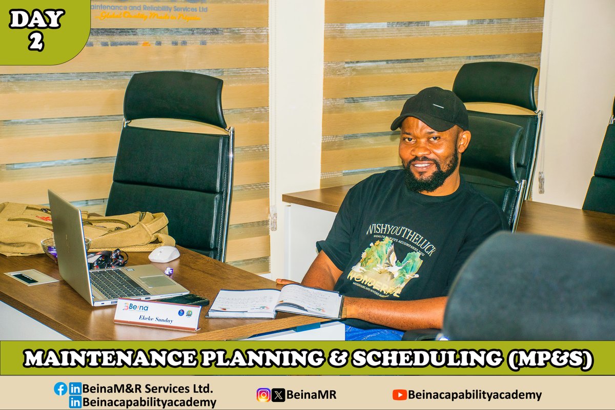 BeinaMR's tweet image. Day 2 of 3: Maintenance Planning &amp;amp; Scheduling (MP&amp;amp;S) Masterclass @beinamr

Another impactful day of knowledg as we continue our deep dive into Maintenance Planning &amp;amp; Scheduling!