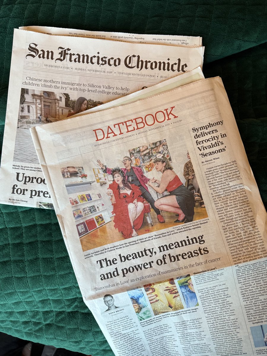 My guardian angels are really good at PR. Great article yesterday in SF chronicle by Tony Bravo, arts and culture writer. The online version has gorgeous photos. I'm grateful cuz this will help us show our Bazoombas to more people.