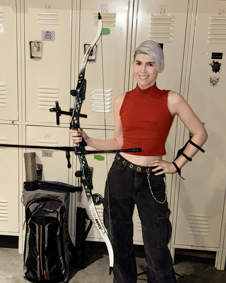 Just tried out my upgraded Olympic bow! Now I can keep winning matches against cis women to spite the anti-trans sports police. 🥇🏆