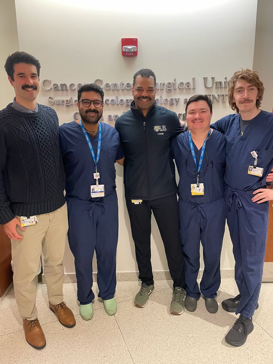URMCUrology's tweet image. Some of our residents and faculty member Dr. Warren are showcasing their yearly mustaches in support of #movember and #MensHealth awareness month! #ProstateCancer #TesticularCancer #MentalHealthMatters