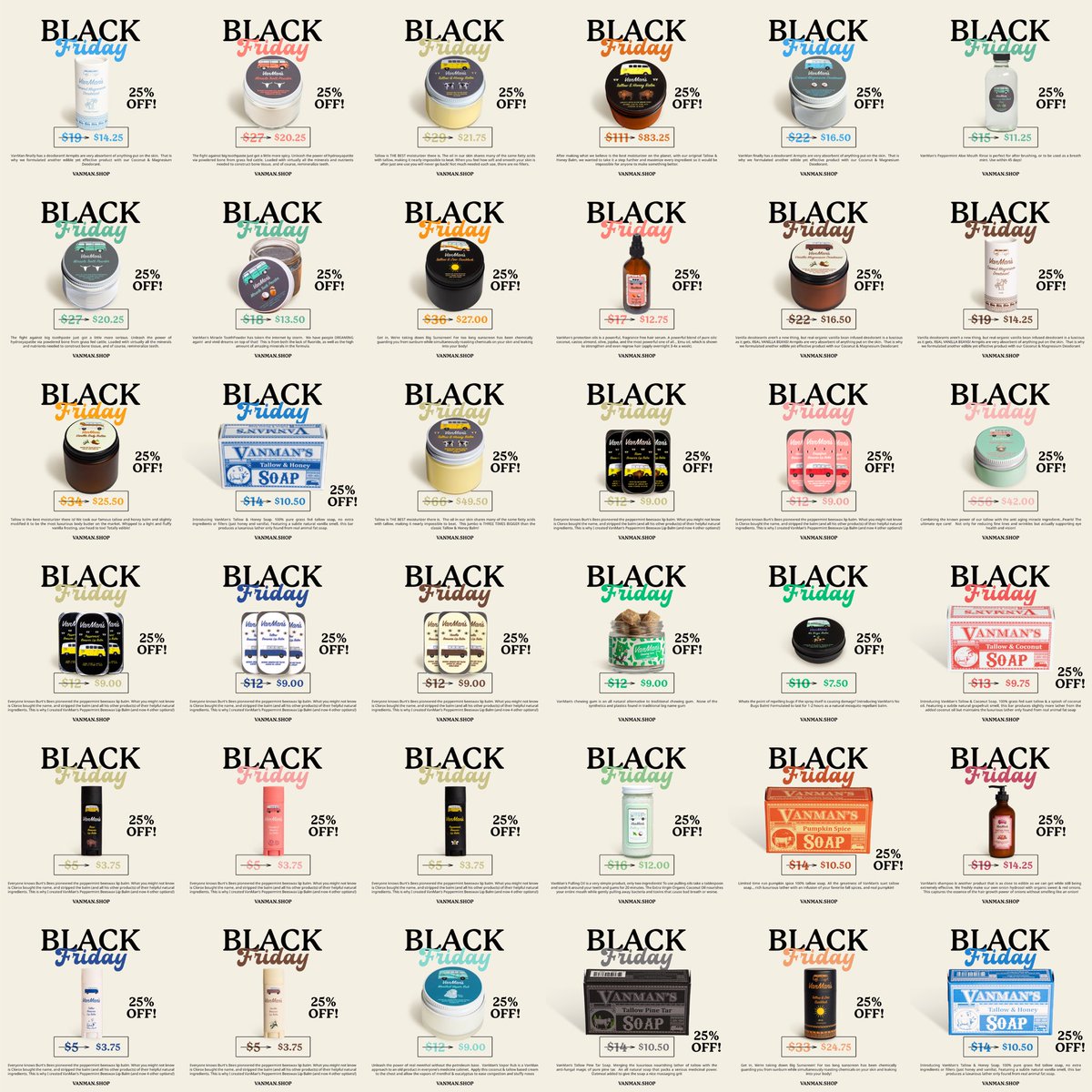 Man_with_a_van's tweet image. Black friday deals start thursday @ midnight eastern vanman.shop