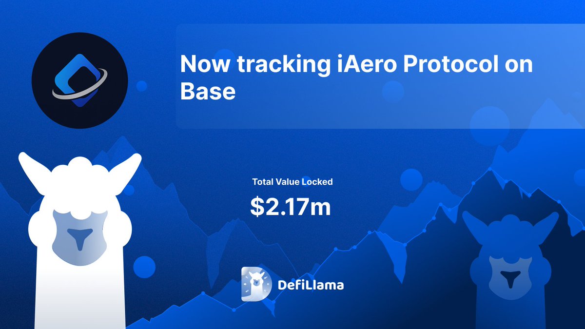DefiLlama 在 Base 跟踪 iAero Protocol，TVL 为 $2.17M