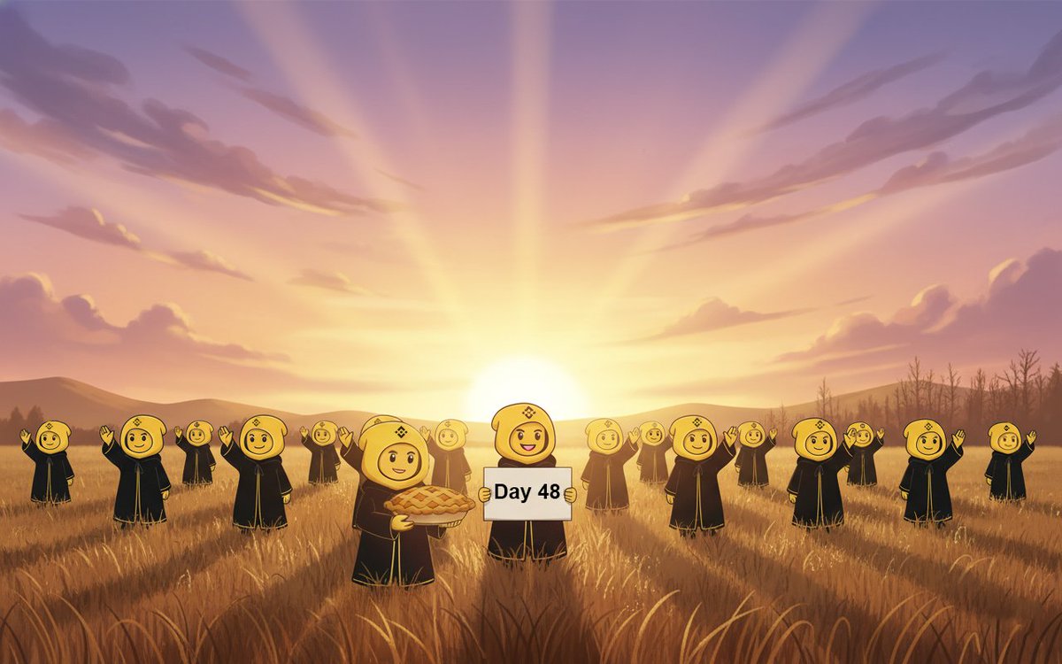 Day 48 : Saying hi to my hero <a href="/cz_binance/">CZ 🔶 BNB</a>, until he says hi back. 

We saved a 🥧 for you