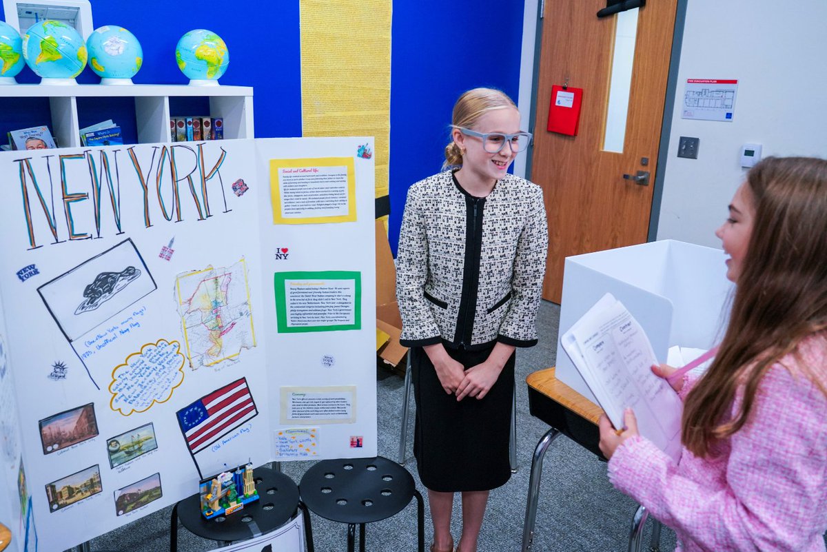 charchristiannc's tweet image. Fifth graders took part in a gallery walk presentation called the Colonial Museum Exhibit! Each student selected a colony to research, exploring how the American Revolution influenced their chosen colony. 🏛️🗽📚 #ccsKnights #AmericanHistory🇺🇸 #LearningisFun