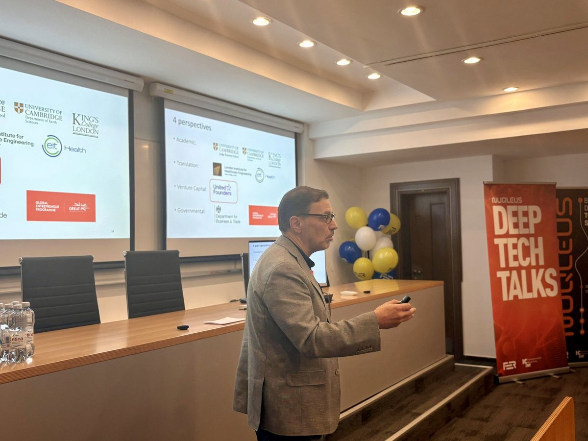 UKinCroatia's tweet image. 🇬🇧 #tech leads Europe: $1.2T sector, 163 unicorns, $7B raised in H1 2025. 
Today we brought that expertise to Zagreb at the #DeepTech bootcamp hosted by Nuqleus at FER, connecting Croatian startups with UK mentors. Huge thanks to the mentors for inspiring 13 ambitious startups!