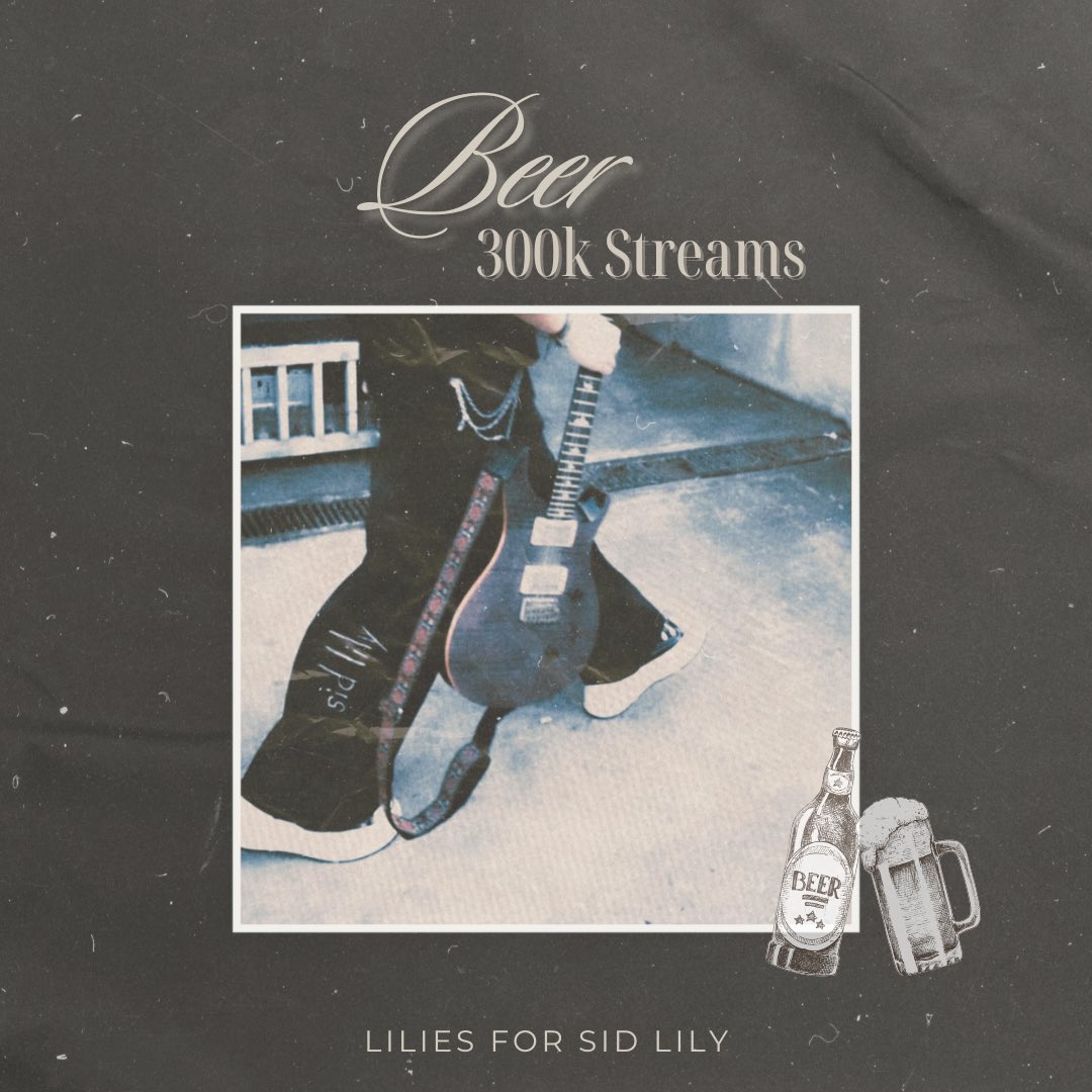 lilies_sidlily's tweet photo. Beer is Now at 300K Streams! 🍻

Another toast, another story! Whenever it starts playing in the background, it just hits different. 

#sidlily #liliesforsidlily #gege #jasten #cey #ysra #BEERSidLily https://t.co/dvdn2t8D7A