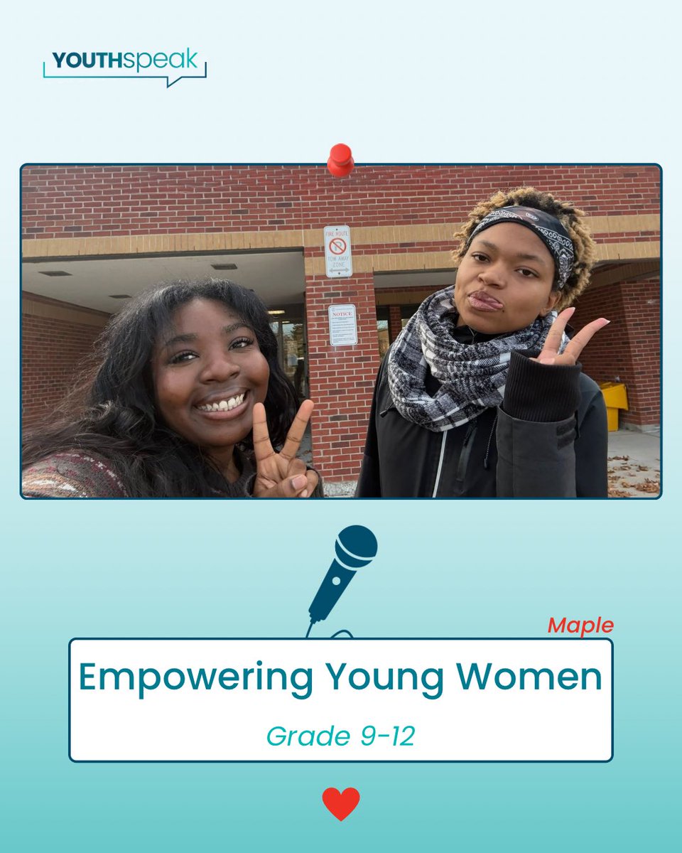 Ashli and Mesha pulled up to Maple to vibe with an incredible group of young women in Grades 9–12 💖✨ We dove into confidence, leadership, owning your voice, and building sisterhood. 

#YouthSpeak #EmpoweringYoungWomen #GirlsLeadership #YouthEmpowerment #WomenSupportingWomen