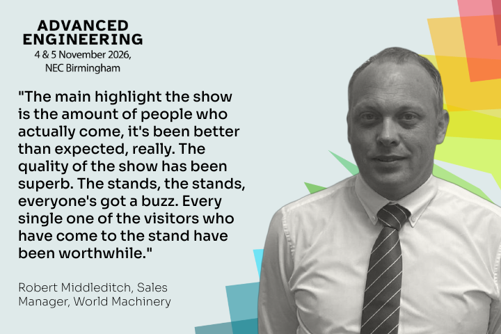 advancedenguk's tweet image. Robert Middleditch, Sales Manager at World Machinery in Shropshire, shares his experience exhibiting at Advanced Engineering.

put your brand at an event that delivers real footfall and meaningful conversations. 

👉 Secure your stand- bit.ly/48dHDAS