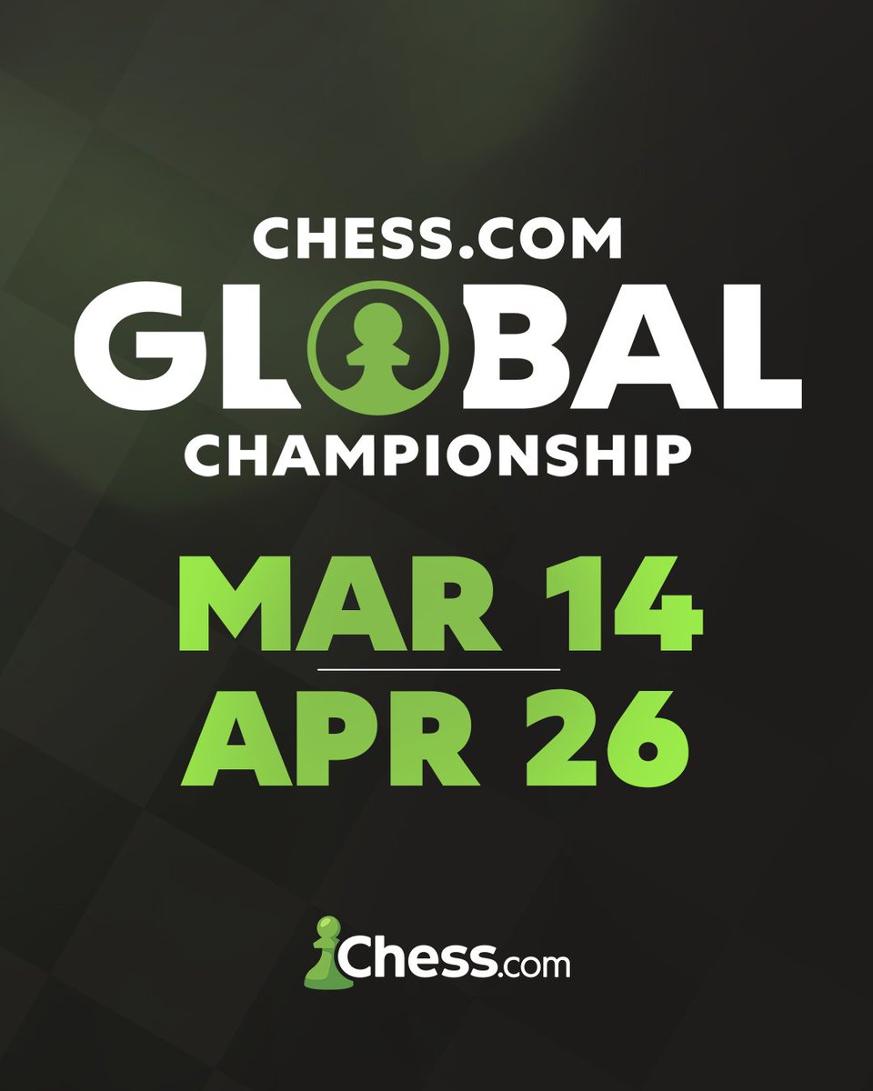 chesscom's tweet image. We&apos;re excited to announce the return of the Chess.com Global Championship!

With $250,000 and up to 3 spots in the @EWC_EN at stake, the CGC is the world&apos;s largest chess open!! There will be ZERO invitations, so you could even compete against legends! 🤩