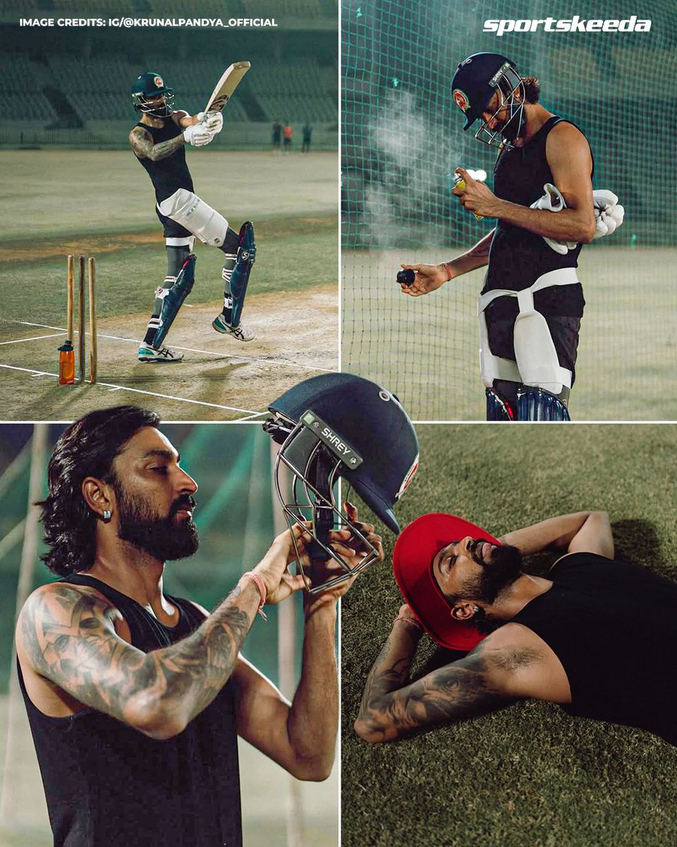 Baroda's Captain Krunal Pandya is gearing up for the SMAT 

Jitesh Sharma and Rasikh Salam will play under him for Baroda !!!
#RCB