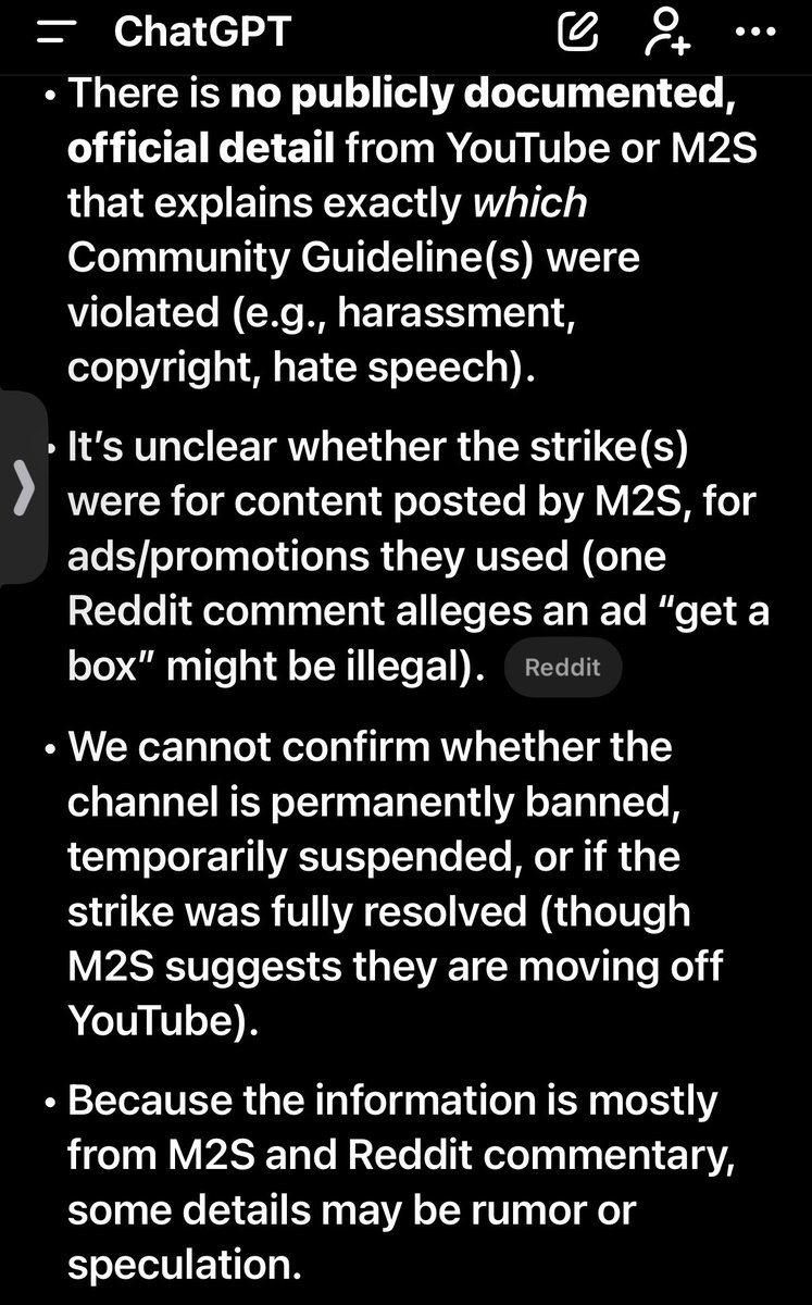 .⁦<a href="/TeamYouTube/">TeamYouTube</a>⁩ look into the strikes and reinstate ⁦<a href="/Menace2Sports/">Menace 2 Sports</a>⁩ . Transparency will alleviate the confusion.⁦<a href="/YouTubeCreators/">YouTube Creators</a>⁩ YOU can be the next target. #freemenace ⁦<a href="/CoachZachSmith/">Zach Smith</a>⁩ ⁦<a href="/KristopherDrew_/">Kris Drew</a>⁩ ⁦<a href="/pat_khill8/">Pat Cahill</a>⁩