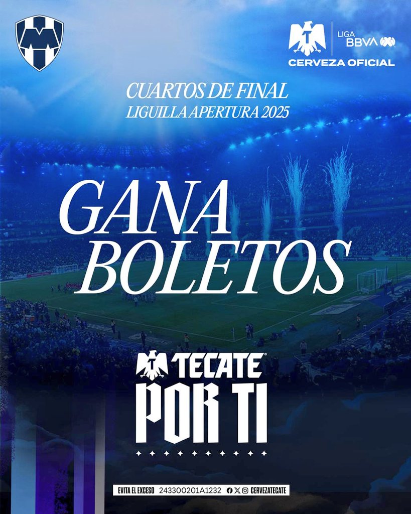 JRPalaciosChapa's tweet photo. ⚠️📣⚠️‼️

¡¡ #GiveAway Express !!

Gracias a @CervezaTecate tengo para ti 1 boleto doble para el partido del #Monterrey Vs el #América.

Para participar en el sorteo :

1.-  Dale Retweet, Repost o #ReTwix a esta publicación.

2.-  Publica aquí mismo una foto tuya con tu Jersey de @Rayados.

3.-  En ese mismo post etiqueta a la persona con quien quieras ir al partido de mañana.

4.-  Menciona ademàs el nombre del jugador leyenda que será homenajeado antes del partido.

5.-  Finalmente agrega los Hashtags :  #GraciasTecate y #ArribaElMonterrey

Y listo.  

El ganador será electo al azar usando la app EasyPromos y HOY lo oublicaré a las 10 PM.

Mucha suerte para todos.

💙🤍💙🤍