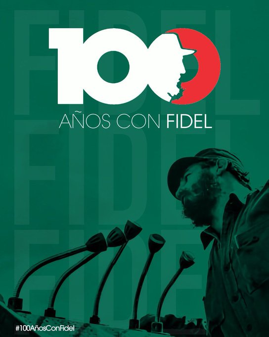 Honramos la memoria de Fidel, faro y Líder Histórico de la Revolución Cubana.

Su ejemplo de lucha por la dignidad plena del hombre, la soberanía, el antimperialismo y la más amplia justicia social para #Cuba y para los pueblos del mundo, vive y nos guía.

#100AñosConFidel
