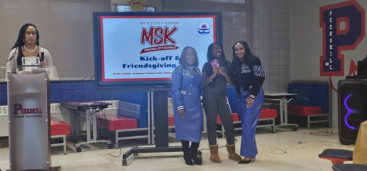 DrMauricio's tweet image. Excited to combine our @PeekskillCSD  MS and HS initiatives uplifting our girls as  My Sister&apos;s Keeper.  Thank you Dr. Ferris, Dr. Daniels, Mrs. Reid and Ms. Johnson for leading the way forward!  Thank you Sorority and City leaders for pledging your support.  #mauriciosmoments
