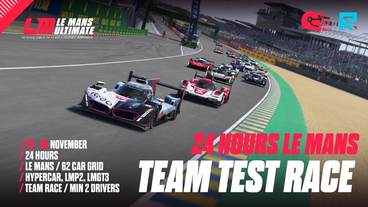LeMansUltimate's tweet image. In other news..... 

IT'S 24 HOURS LE MANS RACE WEEK! 🙌Our first ever public 24 Hour race since launch! 

Time slots on Friday and Saturday, 62 car splits and LMP2s to play with too! 

Are you taking part? We want to see! #LMU24

👇All you need to know lemansultimate.com/driver-swap-an…