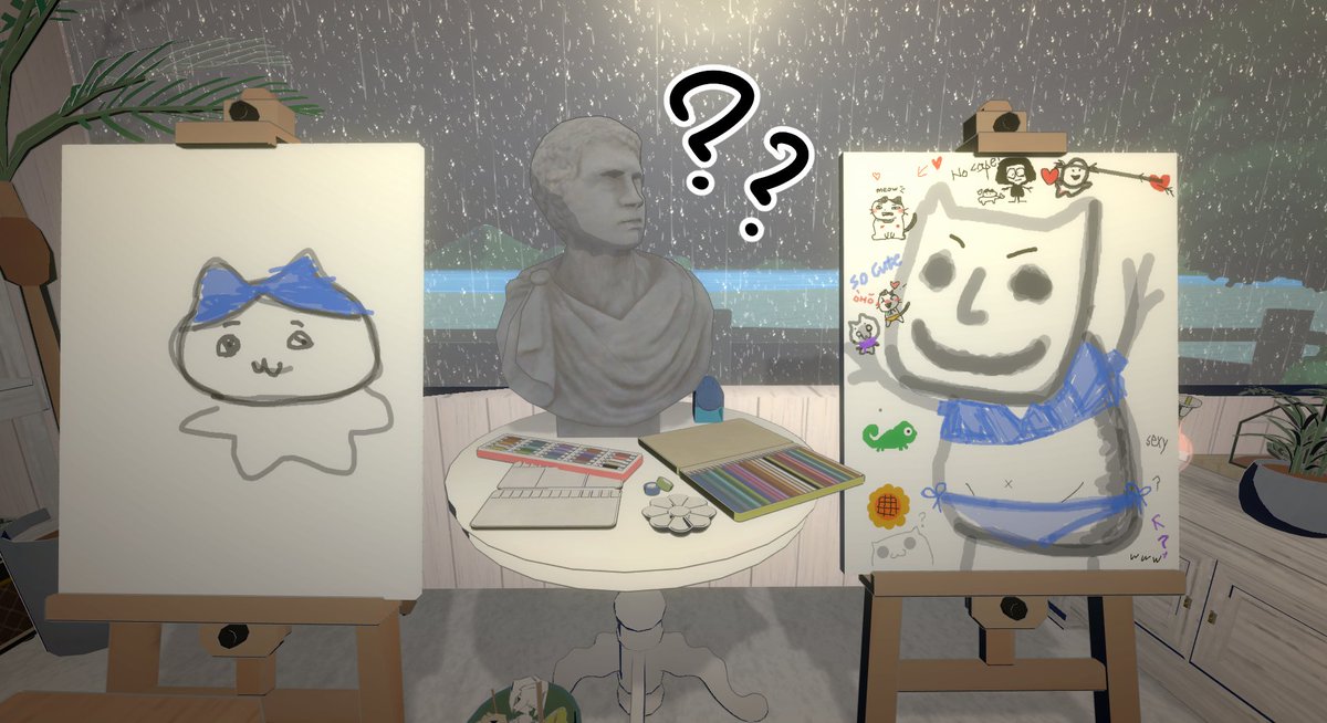 左邊我還能理解 但右邊...??他甚至還有人魚線!
工作視角在畫布後面 轉正的時候直接被震驚到了🤣

#gogh #goghOnSteam #woo安