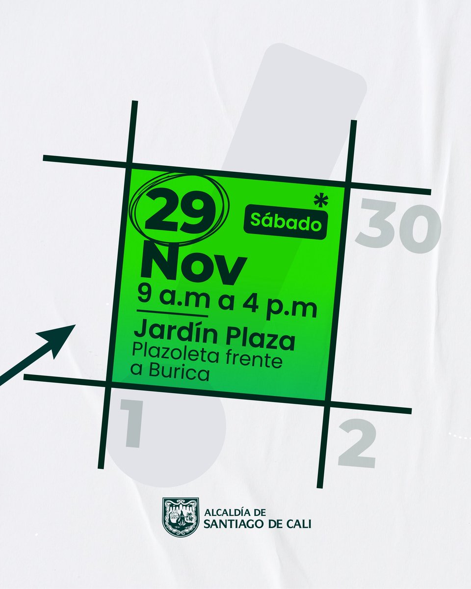 Este sábado 29 de noviembre llega la Feria de Soluciones Tributarias.🤝🏼

Imprime tu factura, formaliza acuerdos y accede a créditos con tasas preferenciales para ponerte al día antes de que acabe el año.⏰

#AsíRecuperamosCali