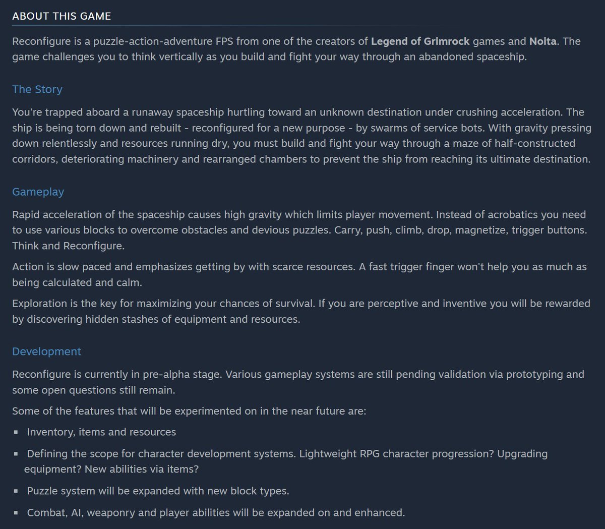 antti_tiihonen's tweet image. Updated the steam page for Reconfigure with more up-to-date info on the game&apos;s design and story.
store.steampowered.com/app/3989530/Re…