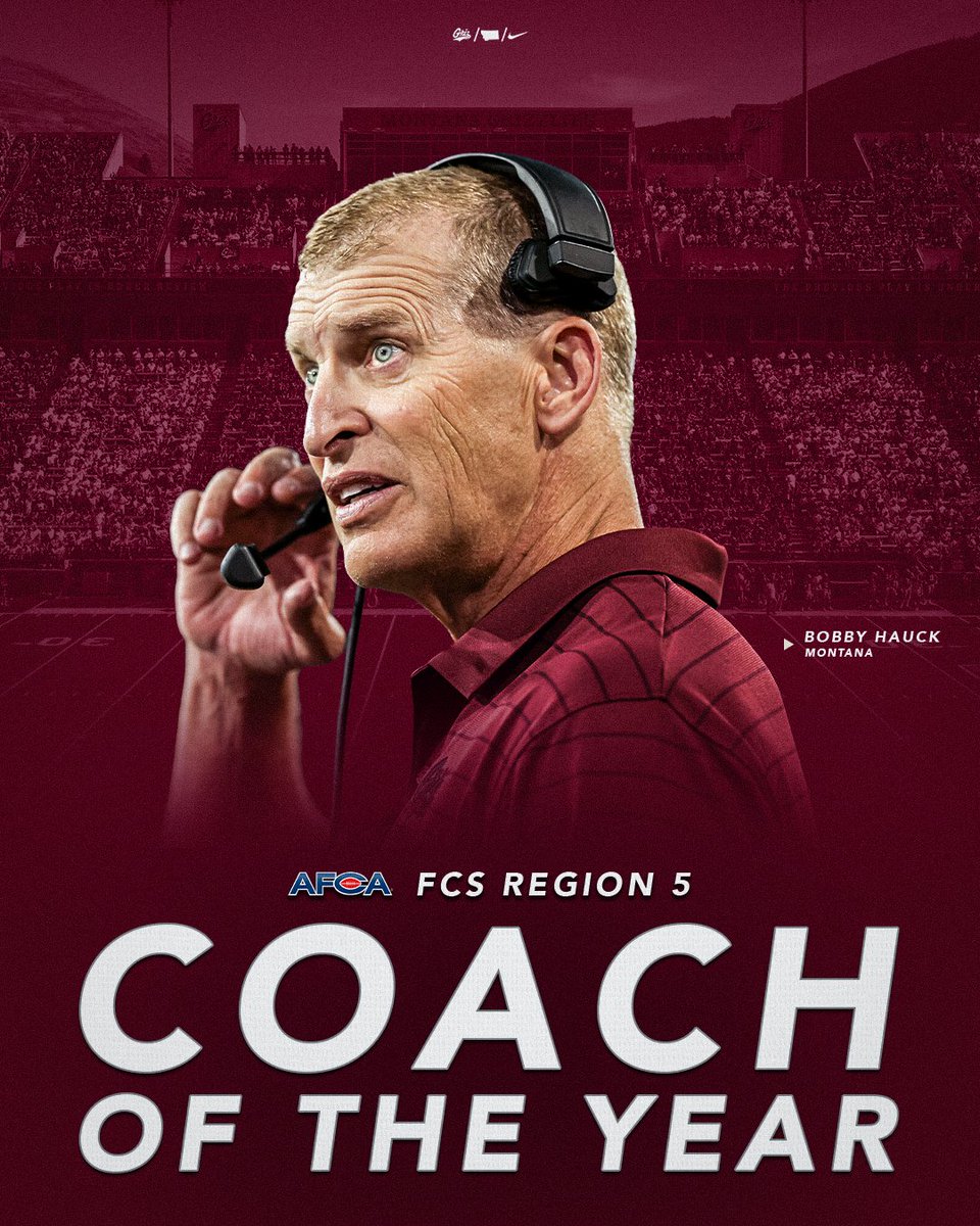 For the 4th time in his illustrious career, <a href="/Coach_Hauck/">Coach Bobby Hauck</a> has been named the <a href="/WeAreAFCA/">AFCA</a> Region 5 FCS Coach of the Year! 👏

📰 gogriz.com/news/2025/11/2…

#GoGriz