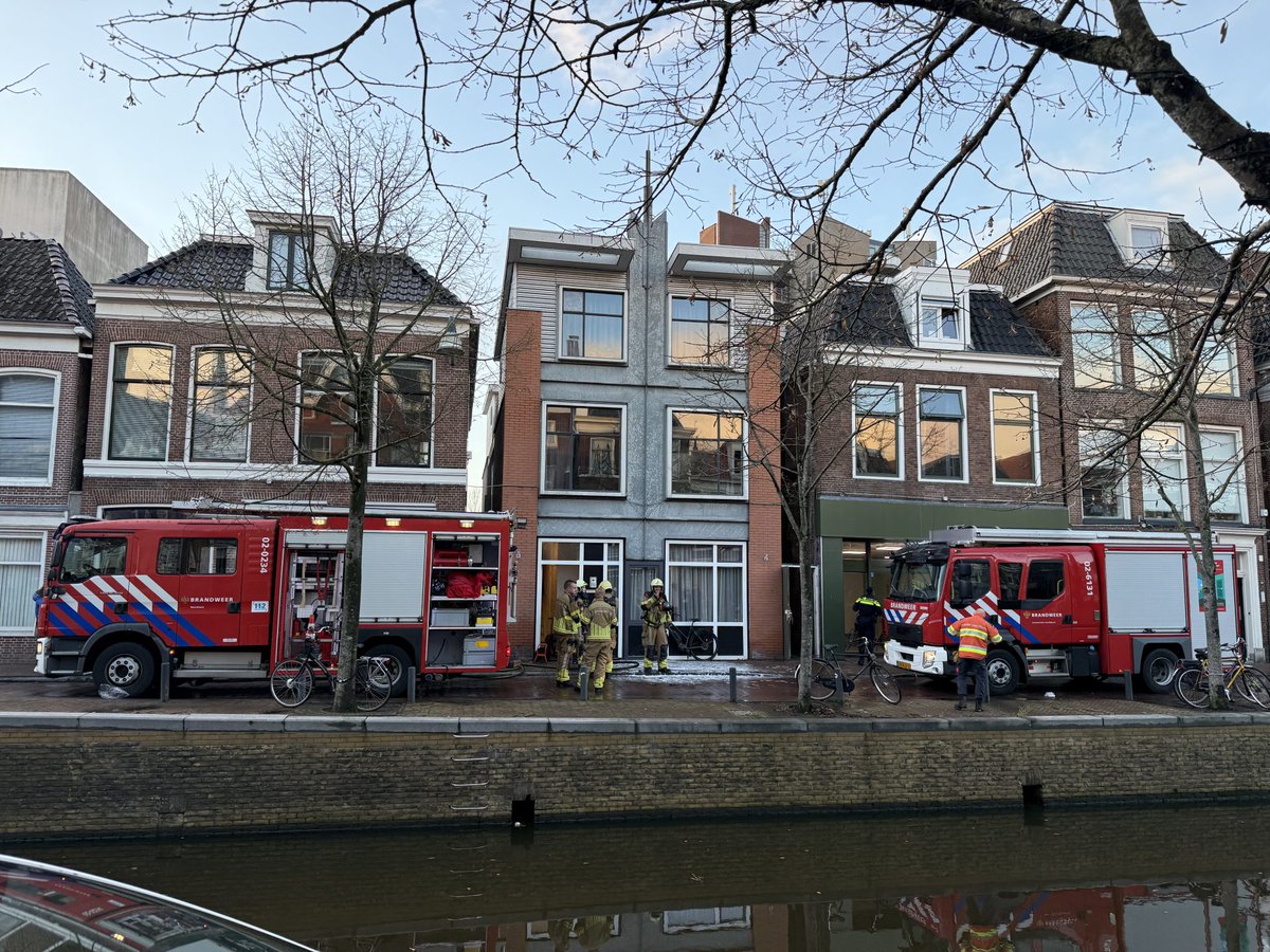Woningbrand in centrum Leeuwarden