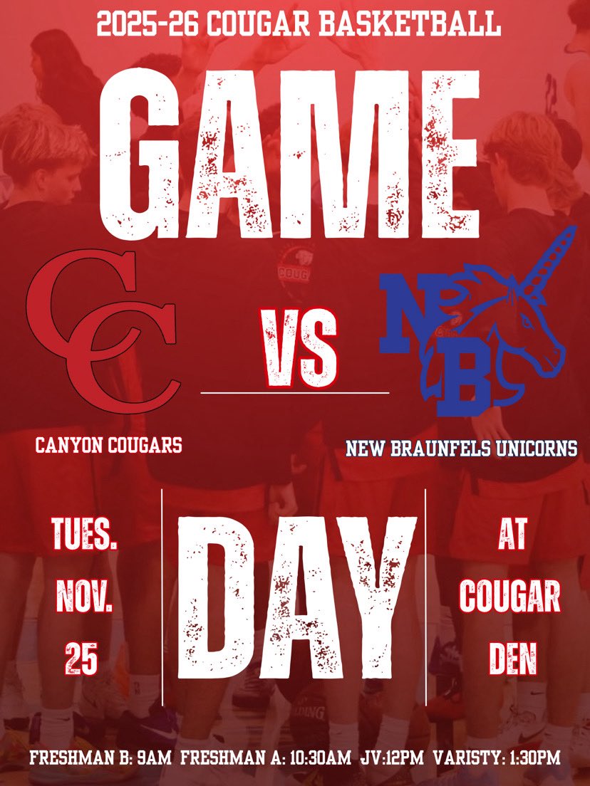💥💥💥GAME DAY💥💥💥
<a href="/cisdnews/">Comal ISD</a> <a href="/canyonhscougars/">Canyon HS</a>