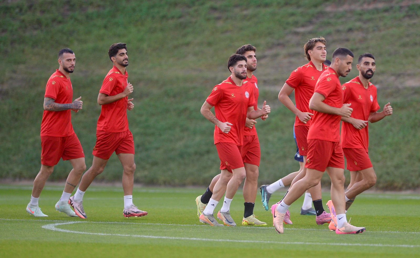 من تدريبات منتخب لبنان. (فيسبوك) 