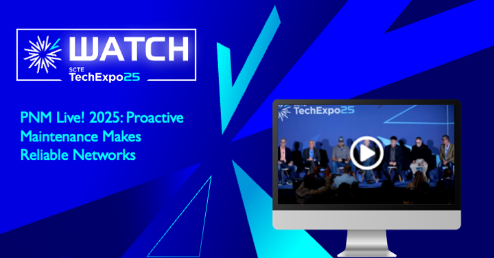 scte's tweet image. Proactive is the new standard for network reliability.

At #TechExpo25, industry innovators explore how PNM tools and intelligence are helping operators detect issues before they impact customers— creating faster, more dependable networks!

▶️ Watch now: cablela.bs/3JODytD