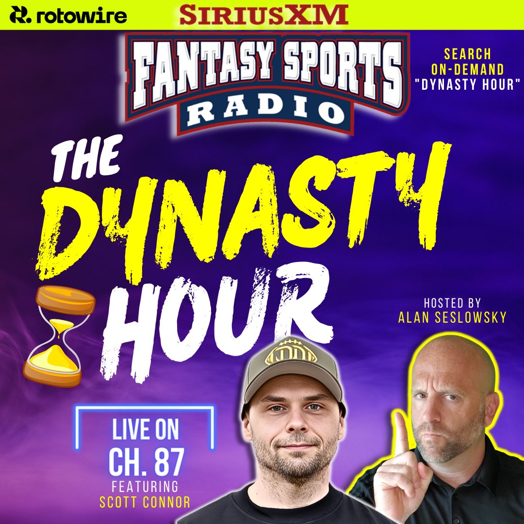 The Dynasty Hour on <a href="/SiriusXMFantasy/">Fantasy Sports Radio</a> Ch. 87

100% Dynasty Fantasy Football Debate

Thur. Nov 27th 3p ET, Replay 8p ET

<a href="/Alan_Seslowsky/">Alan Seslowsky</a> I <a href="/CharlesChillFFB/">Scott Connor</a>