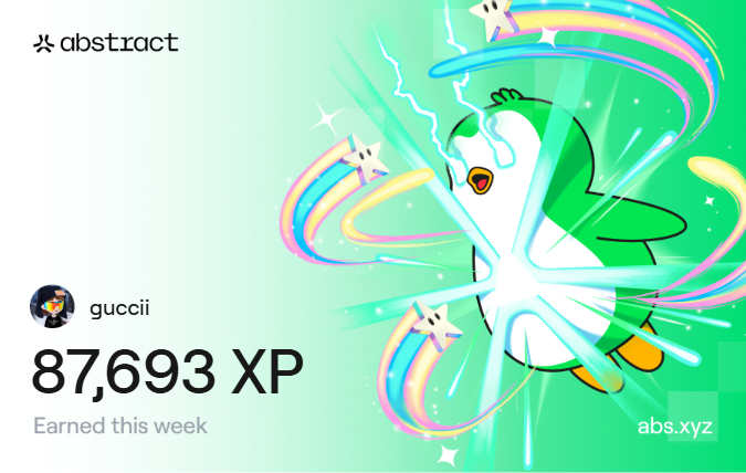 gucci_gcc's tweet image. 87693 XP just 4 bullposting @AbstractChain ... is so easy