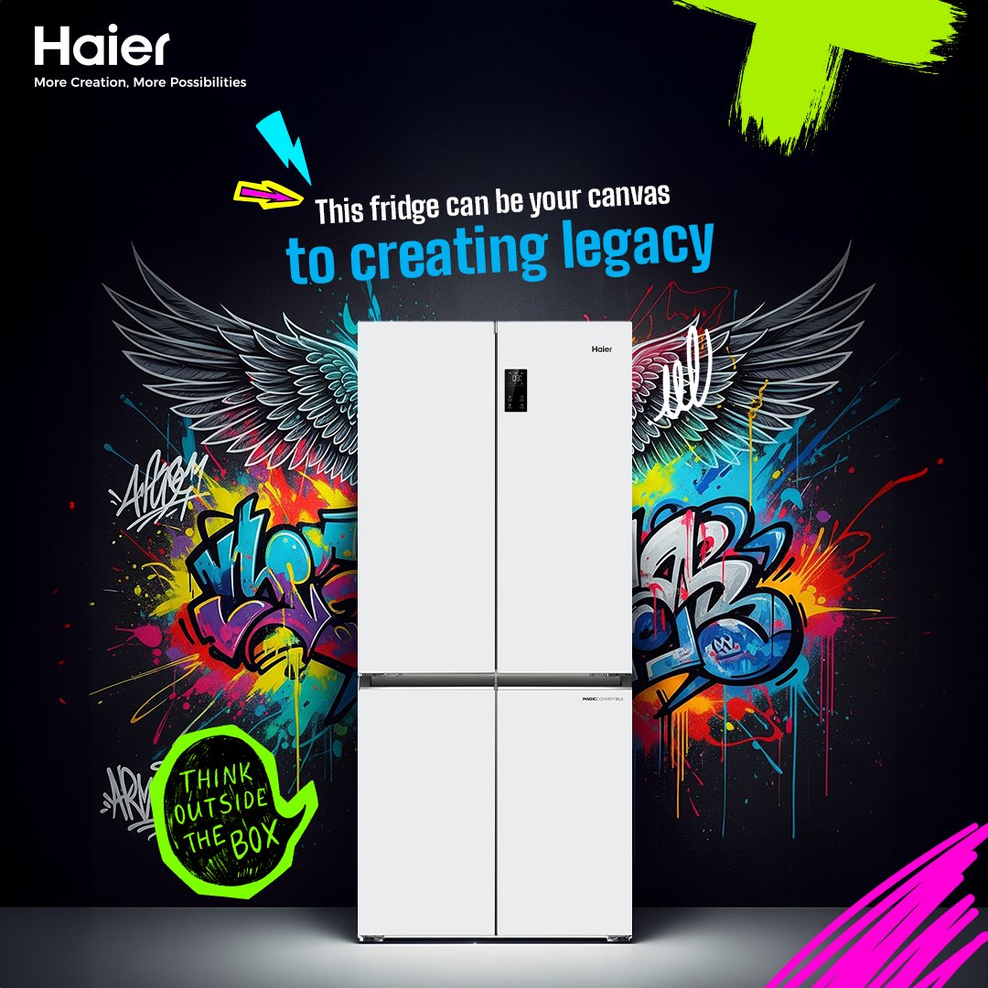IndiaHaier's tweet image. Make the fridge the standout piece in the room.
Register now and let Haier Xpression bring your creativity to life.
Registrations open till 28th November.

#Haier #MoreCreationMorePossibilities #Xpression #RegistrationOpen