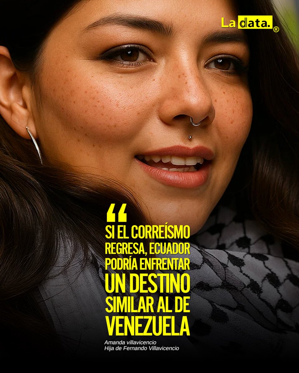 ladataecu's tweet image. #Tendencia &quot;Si el correísmo regresa, Ecuador podría enfrentar un destino similar al de Venezuela&quot;.

Asi señalo la hija del f4llecid0 candidato Fernando Villavicencio advirtió que permitir el regreso del correísmo implicaría repetir el colapso democrático que hoy vive Venezuela.…