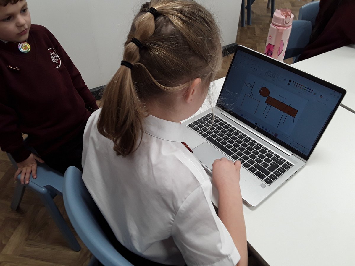 In Computing today Class 2 worked hard to create a representation of the tiger, using the shape and fill tools as a starting point.