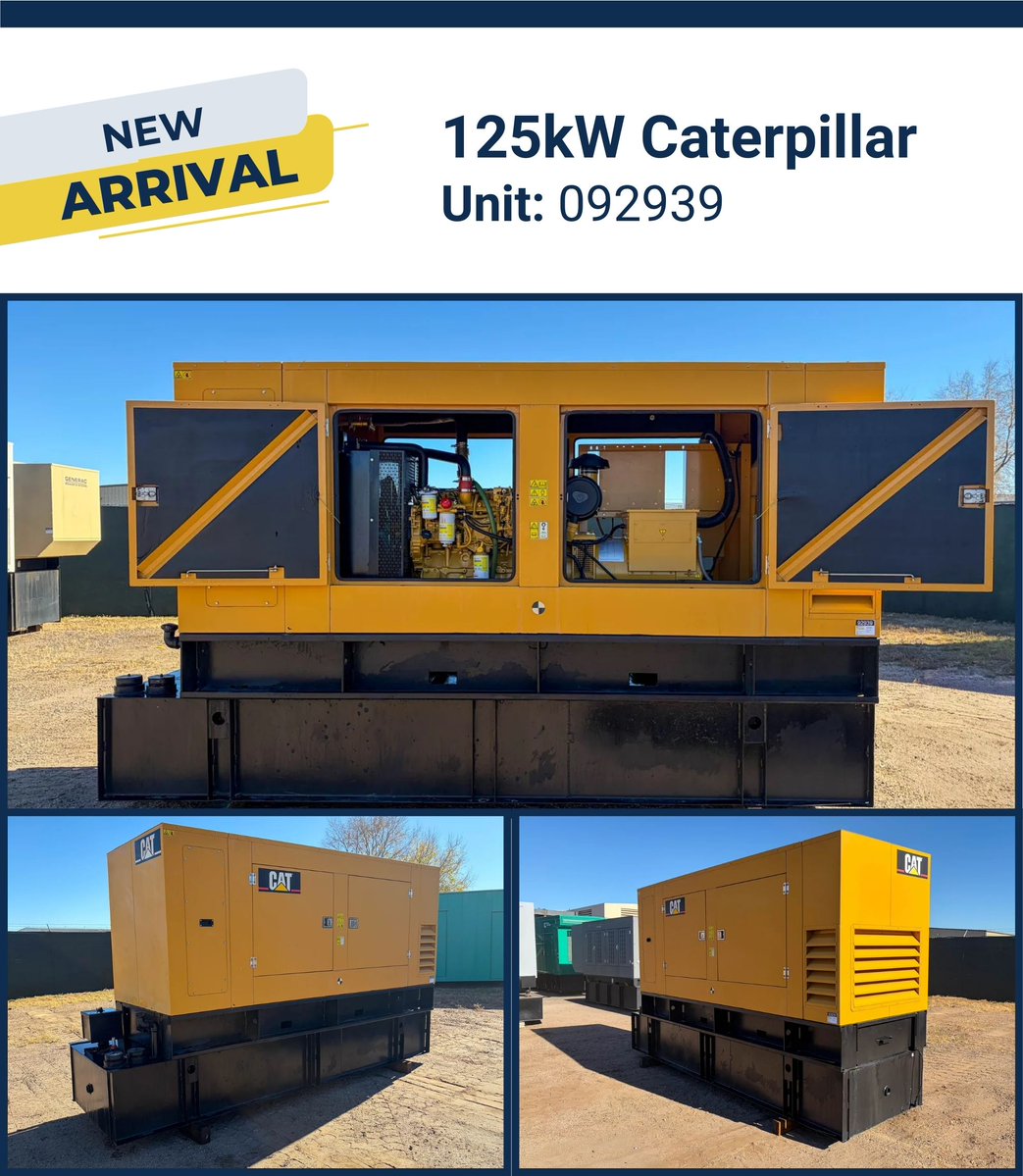 Generatr_Source's tweet image. New arrivals are in. Perfect timing for Section 179. All inspected, load bank tested, and ready to ship. Take advantage of Section 179 before year end and secure reliable standby power.

📞 877-866-6895
🔗 Browse new arrivals: loom.ly/oANFZdU