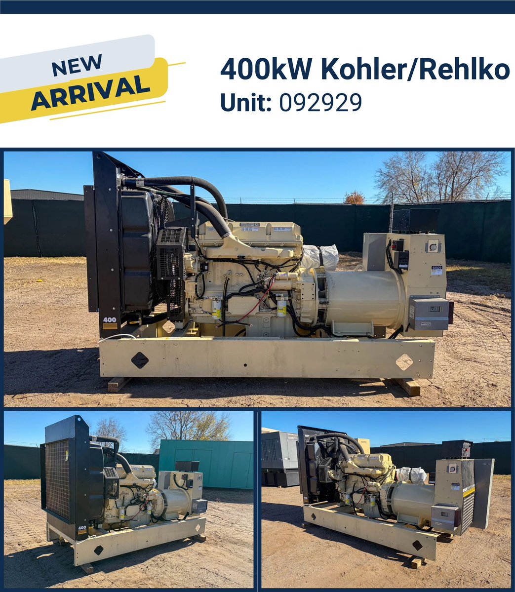 Generatr_Source's tweet image. New arrivals are in. Perfect timing for Section 179. All inspected, load bank tested, and ready to ship. Take advantage of Section 179 before year end and secure reliable standby power.

📞 877-866-6895
🔗 Browse new arrivals: loom.ly/oANFZdU