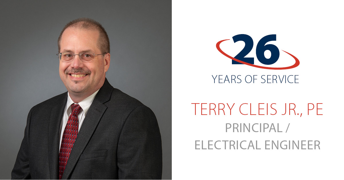 PeterBassoAssoc's tweet image. 👏👏 Please join us in #celebrating PBA Principal, Terry Cleis Jr., PE, on his 26 year #workanniversary!!! 🎉🎉 

#mepengineering #electricalengineer #engineeringexcellence